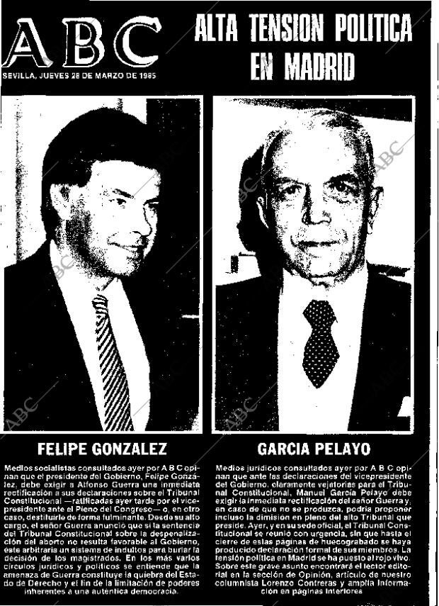 ABC SEVILLA 28-03-1985 página 1