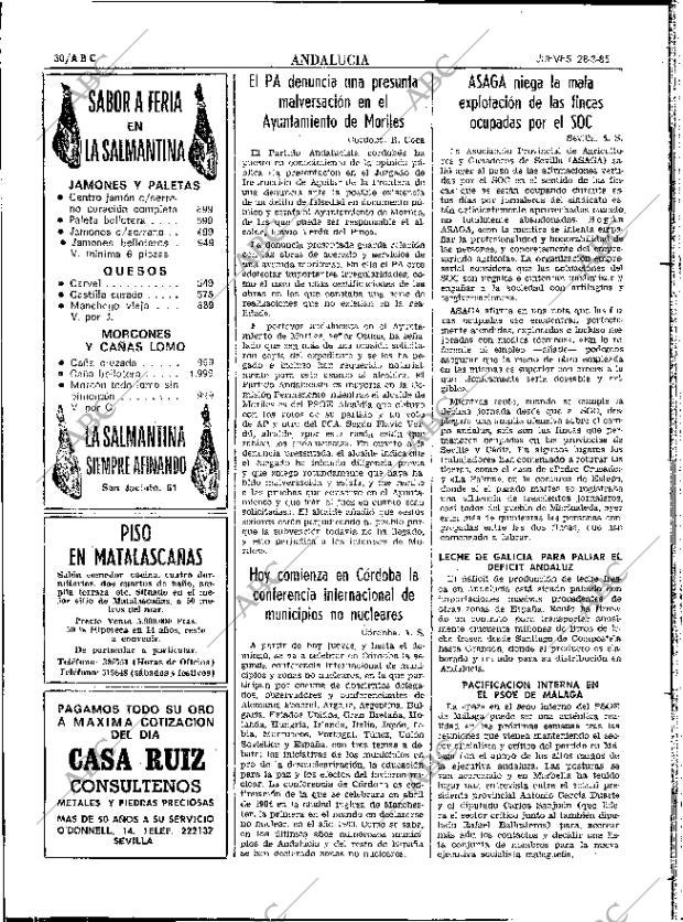 ABC SEVILLA 28-03-1985 página 30