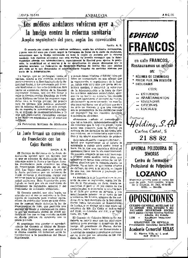 ABC SEVILLA 28-03-1985 página 31