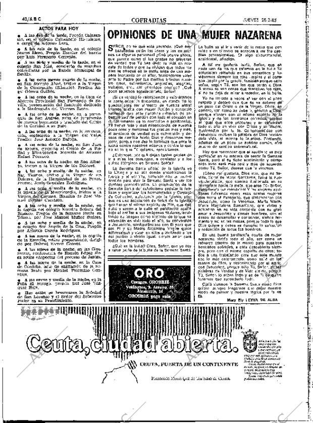 ABC SEVILLA 28-03-1985 página 40