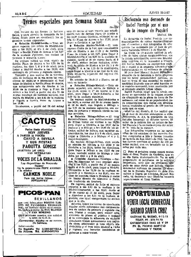 ABC SEVILLA 28-03-1985 página 46