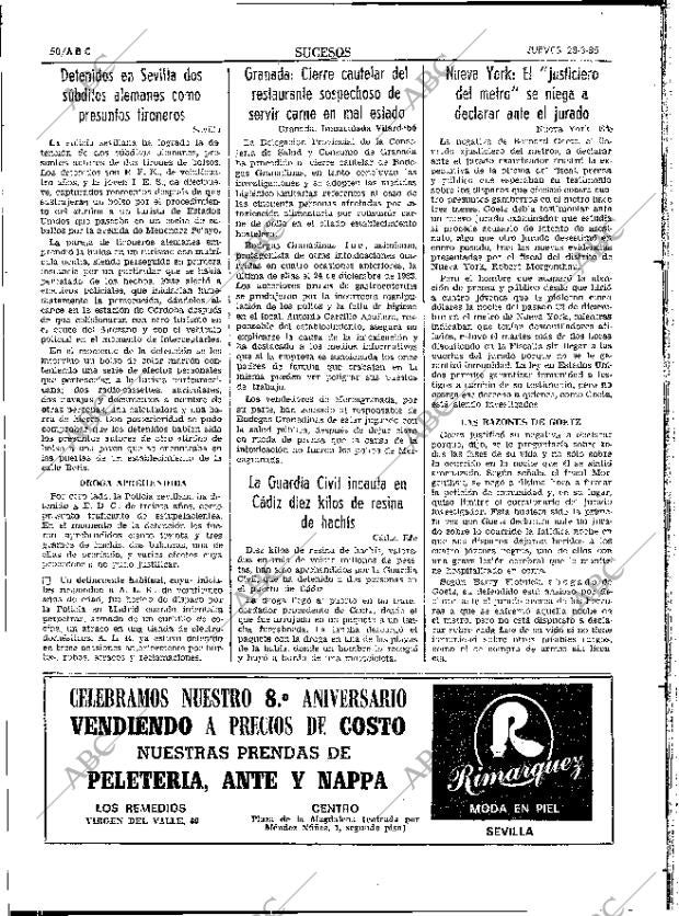 ABC SEVILLA 28-03-1985 página 50