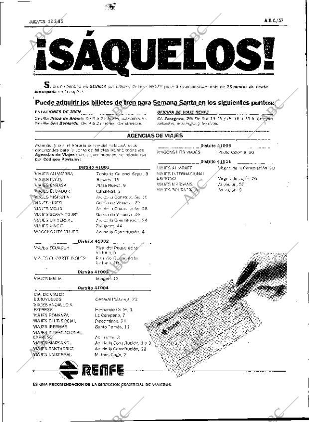 ABC SEVILLA 28-03-1985 página 57