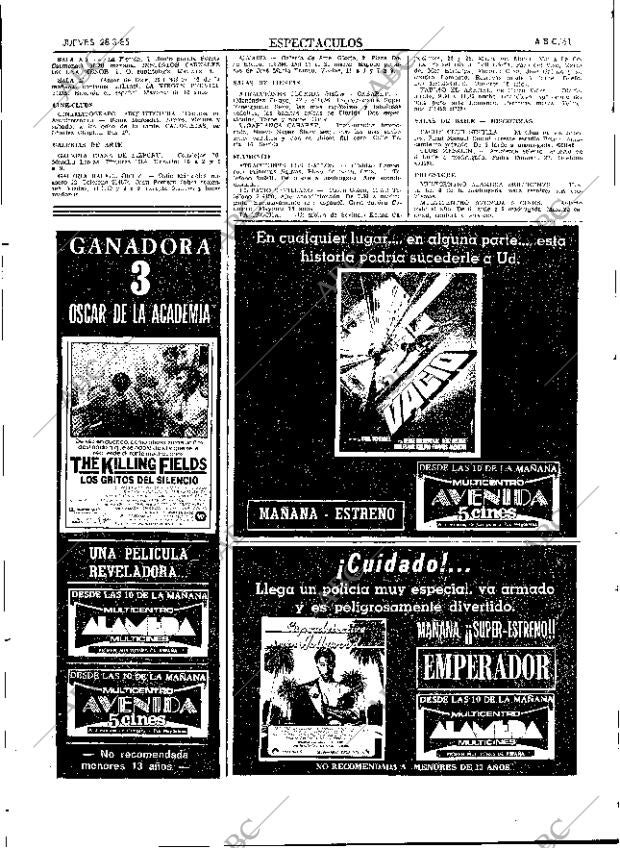 ABC SEVILLA 28-03-1985 página 61