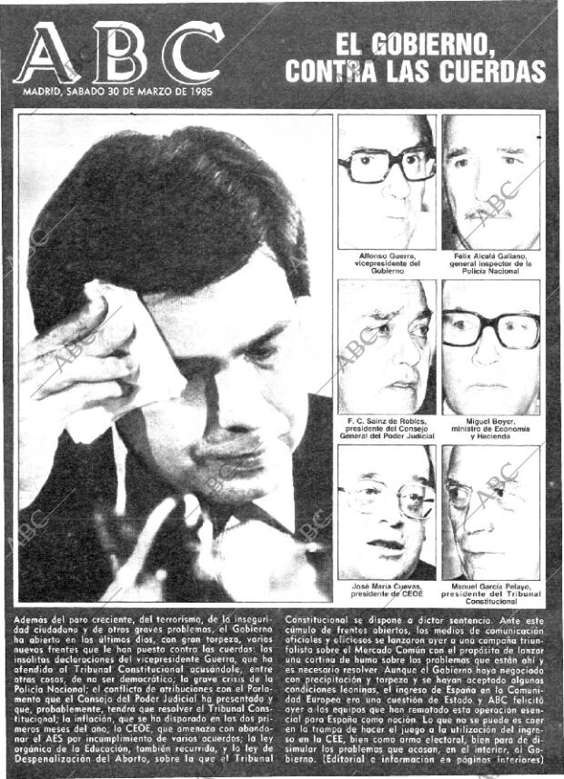 ABC MADRID 30-03-1985 página 1