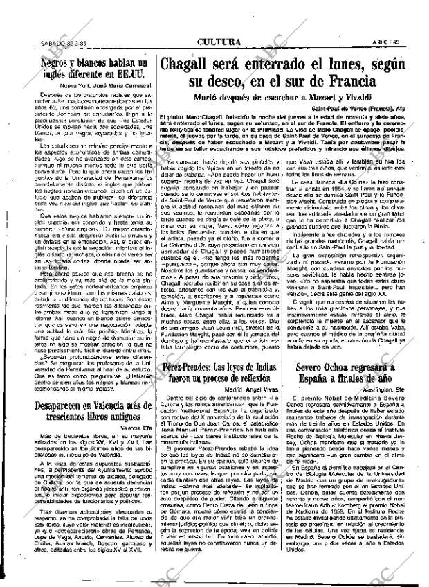 ABC MADRID 30-03-1985 página 45