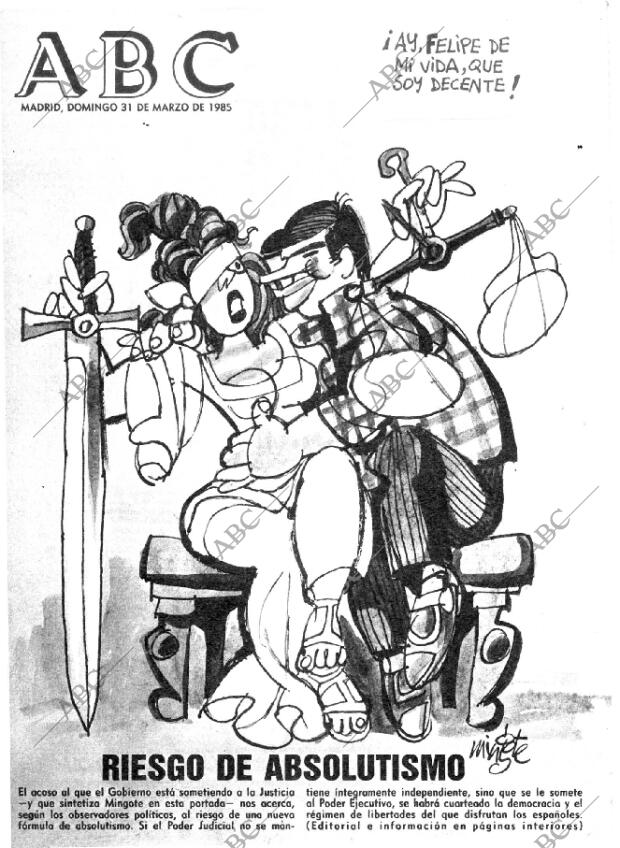 ABC MADRID 31-03-1985 página 1