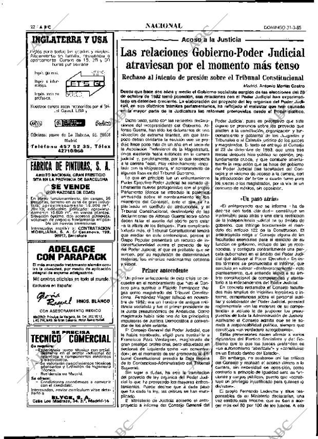 ABC MADRID 31-03-1985 página 22