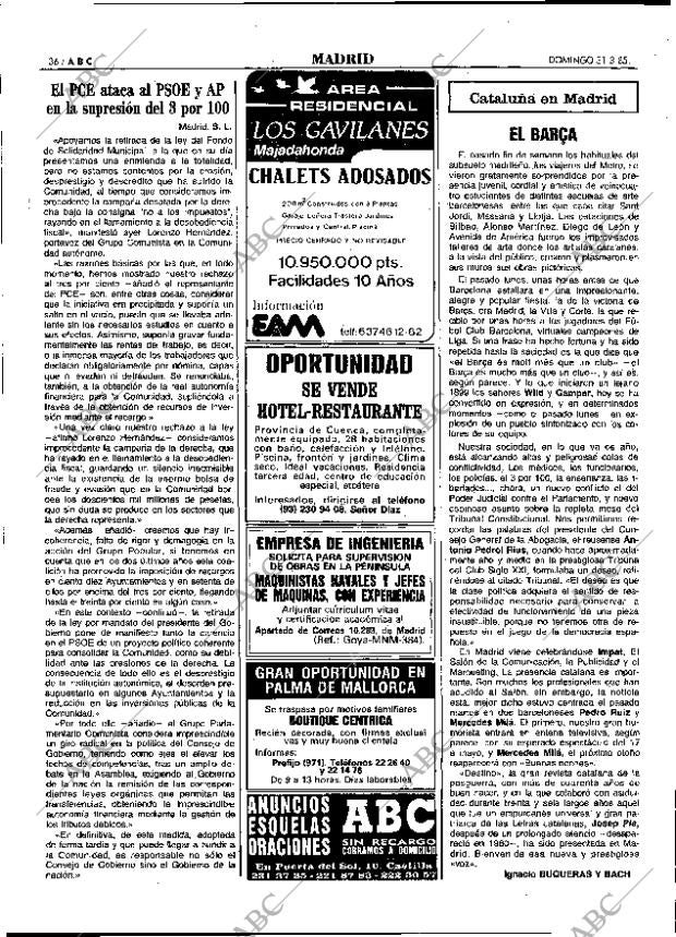 ABC MADRID 31-03-1985 página 36