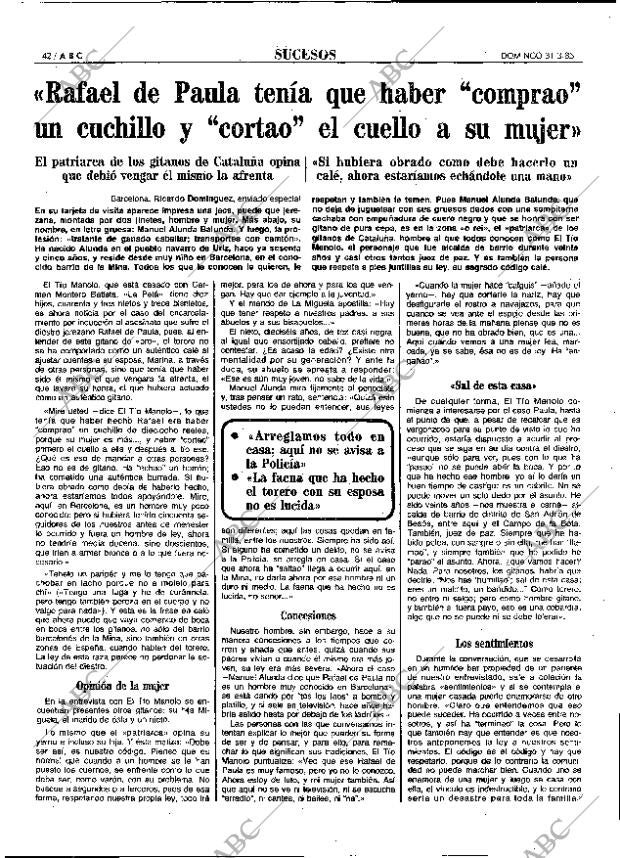 ABC MADRID 31-03-1985 página 42