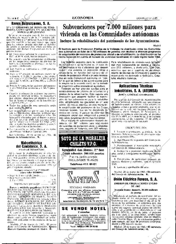 ABC MADRID 31-03-1985 página 70