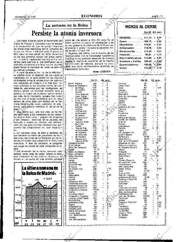 ABC MADRID 31-03-1985 página 71
