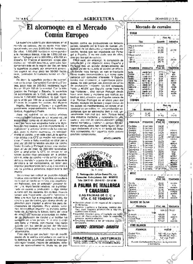 ABC MADRID 31-03-1985 página 74