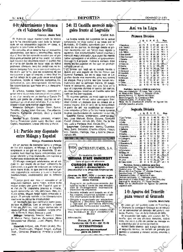 ABC MADRID 31-03-1985 página 76