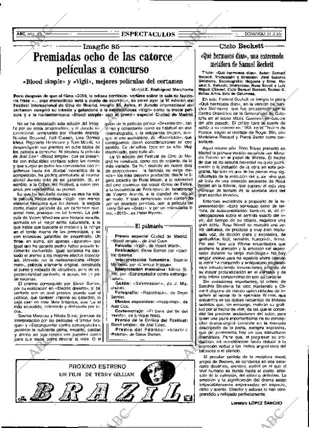 ABC MADRID 31-03-1985 página 82