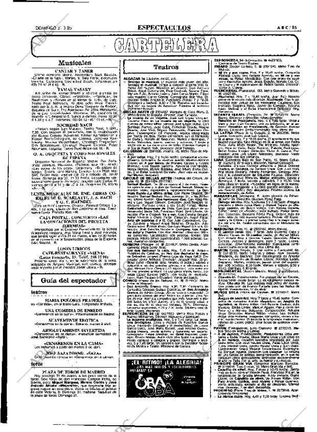 ABC MADRID 31-03-1985 página 85