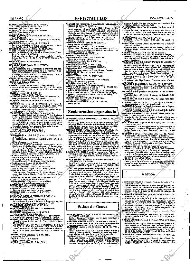 ABC MADRID 31-03-1985 página 88