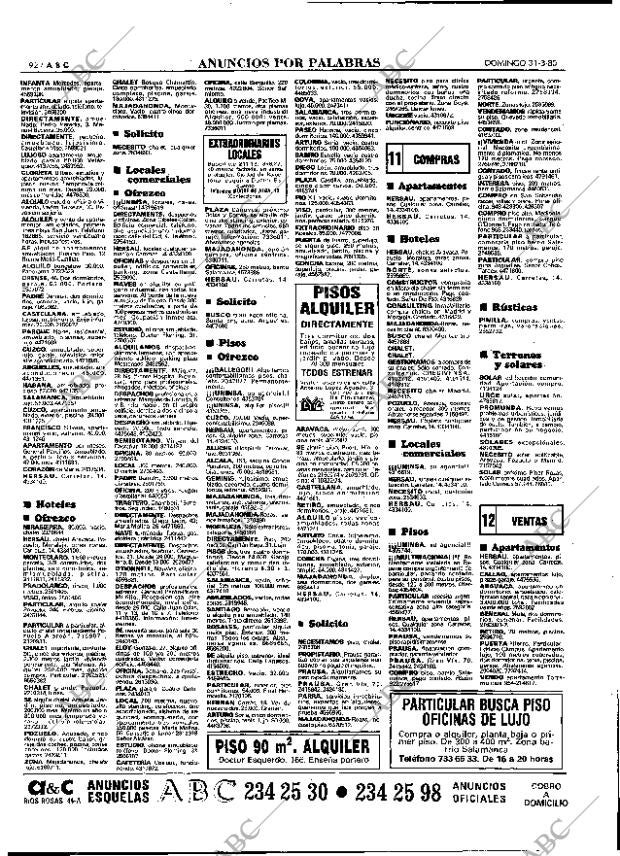 ABC MADRID 31-03-1985 página 92