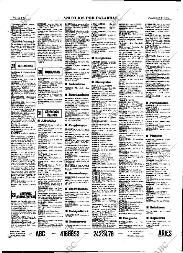 ABC MADRID 31-03-1985 página 98