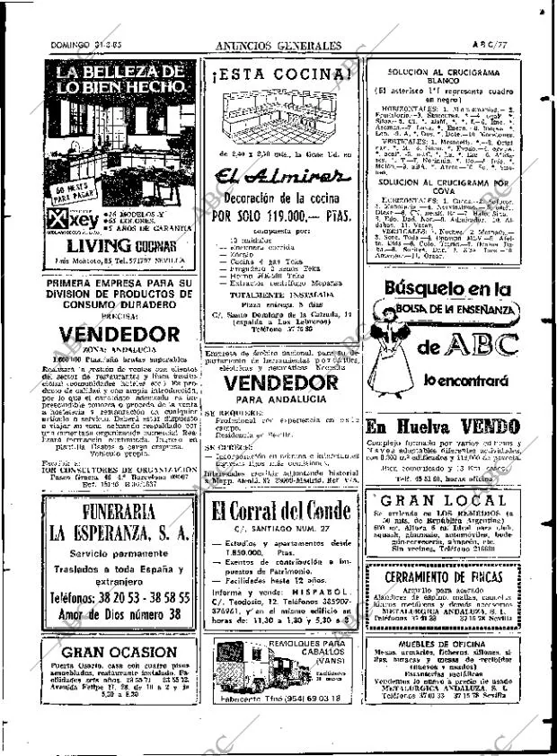 ABC SEVILLA 31-03-1985 página 77