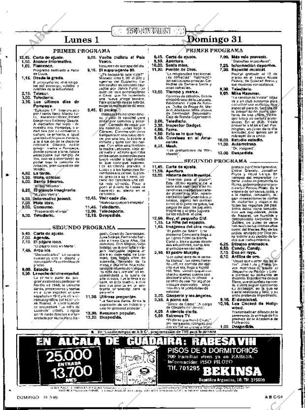 ABC SEVILLA 31-03-1985 página 94