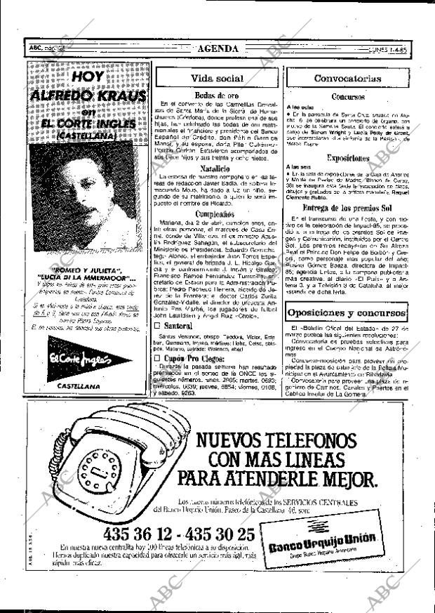 ABC MADRID 01-04-1985 página 26