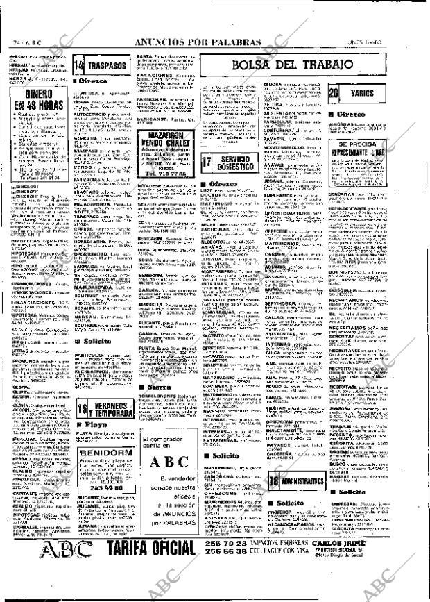 ABC MADRID 01-04-1985 página 74
