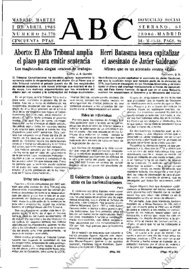 ABC MADRID 02-04-1985 página 13
