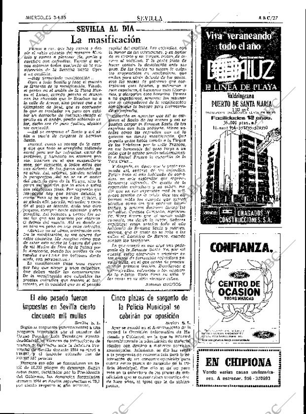 ABC SEVILLA 03-04-1985 página 27