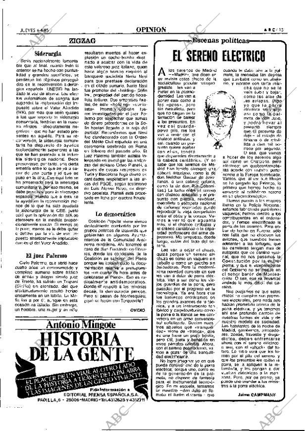 ABC MADRID 04-04-1985 página 13