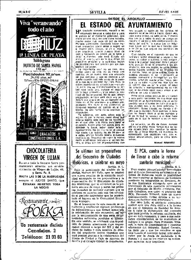 ABC SEVILLA 04-04-1985 página 28