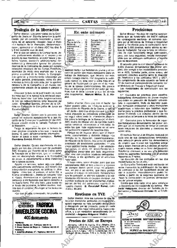 ABC MADRID 07-04-1985 página 14