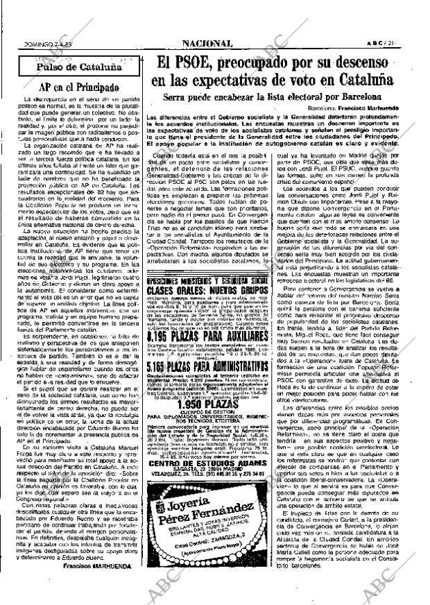ABC MADRID 07-04-1985 página 21