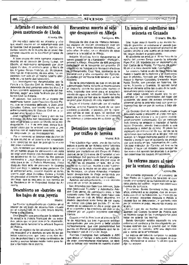 ABC MADRID 07-04-1985 página 42