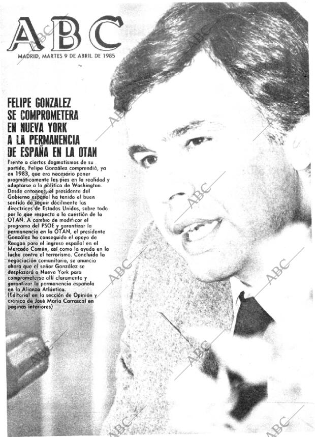 ABC MADRID 09-04-1985 página 1