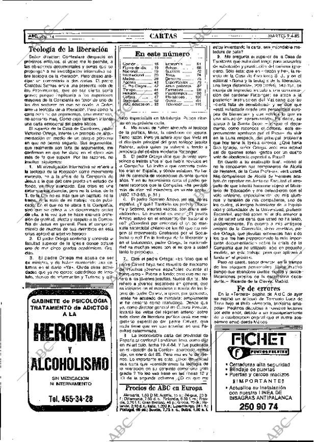 ABC MADRID 09-04-1985 página 14