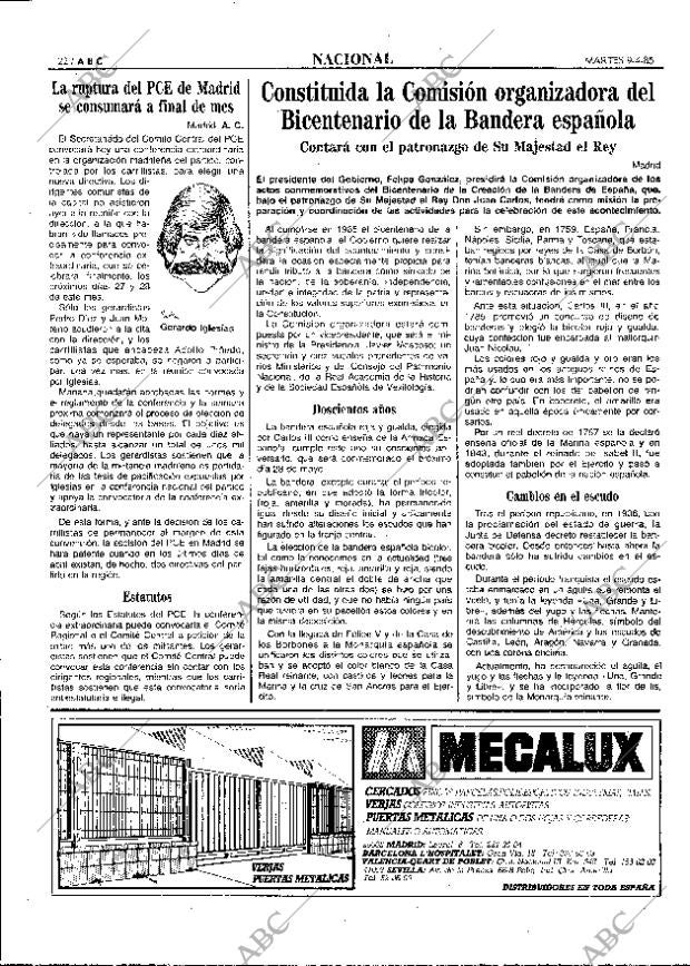 ABC MADRID 09-04-1985 página 22