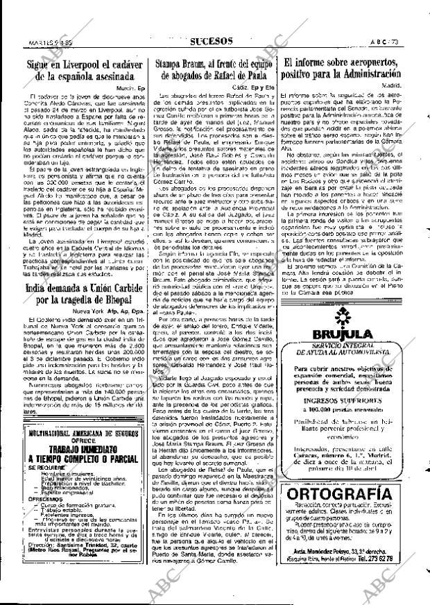 ABC MADRID 09-04-1985 página 73