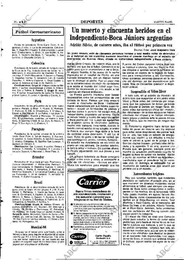 ABC MADRID 09-04-1985 página 76