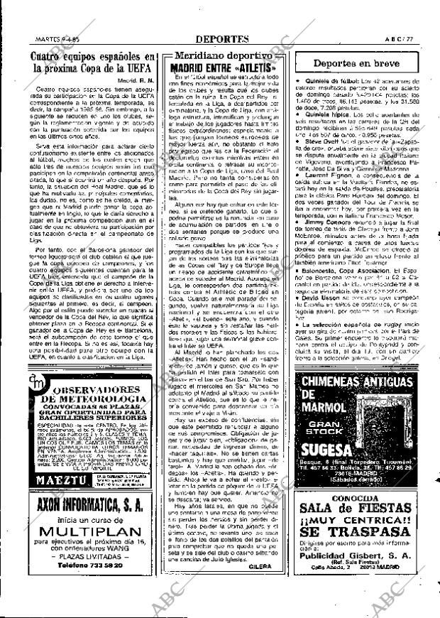 ABC MADRID 09-04-1985 página 77