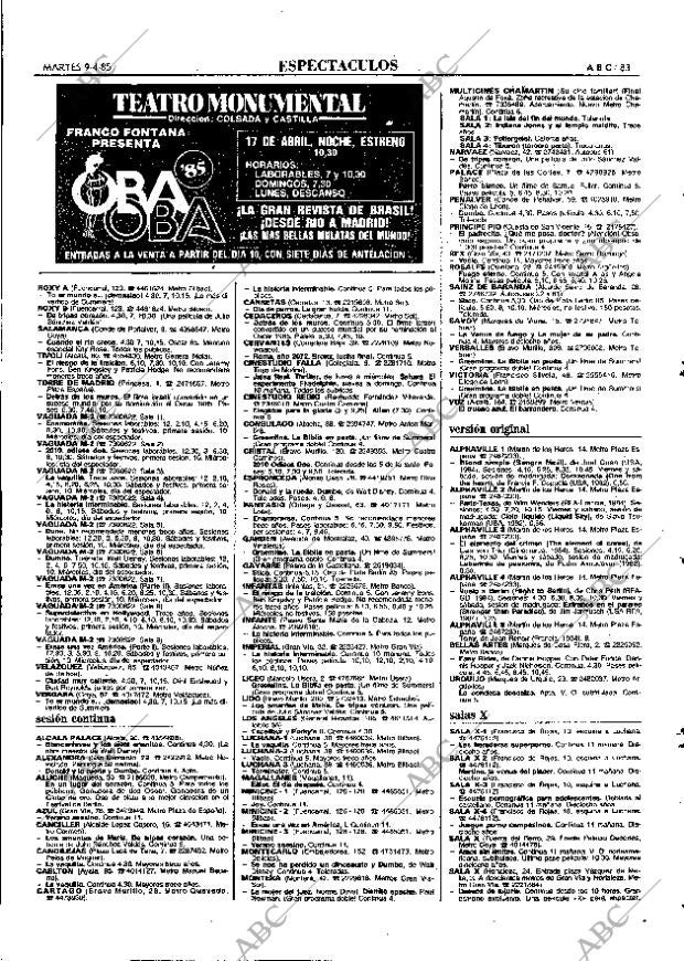 ABC MADRID 09-04-1985 página 83