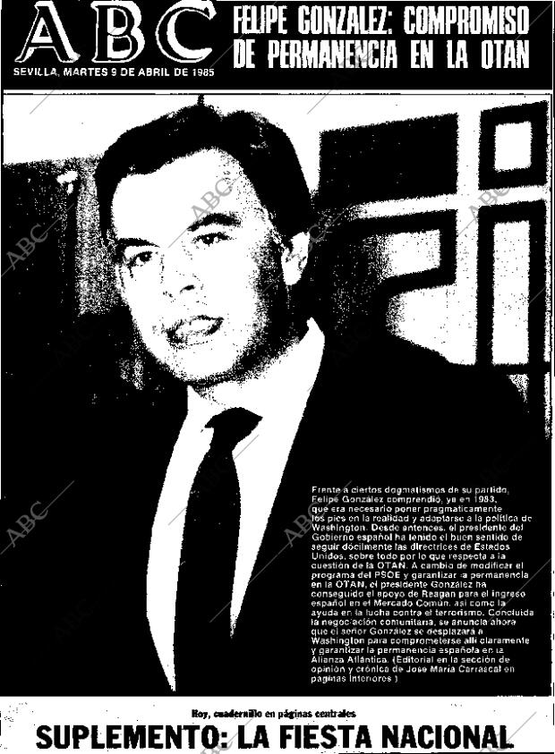 ABC SEVILLA 09-04-1985 página 1