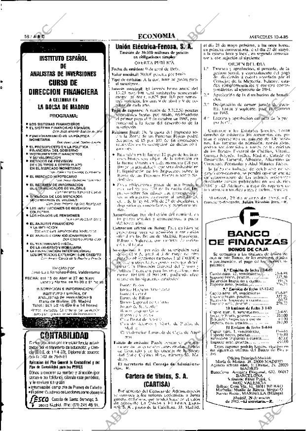 ABC MADRID 10-04-1985 página 58