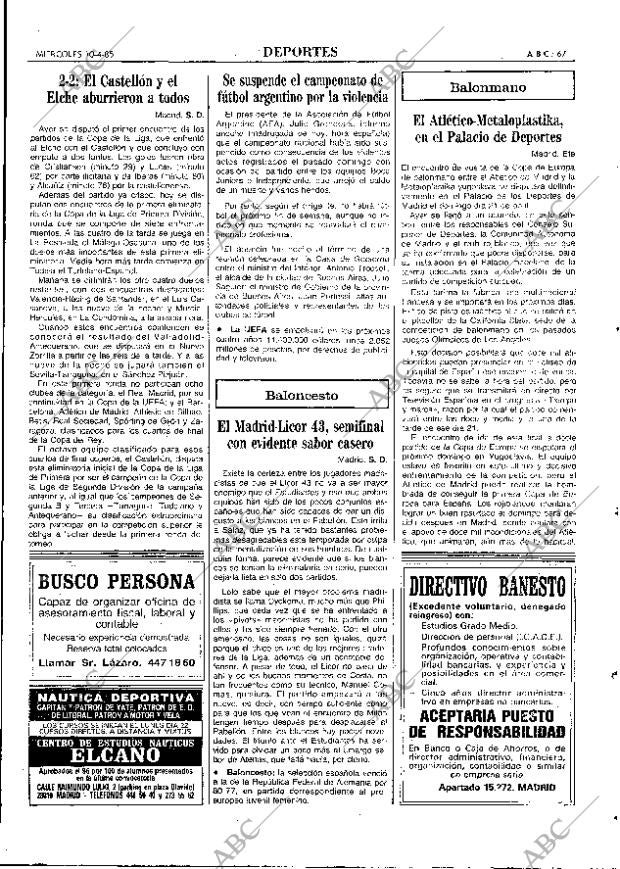 ABC MADRID 10-04-1985 página 67