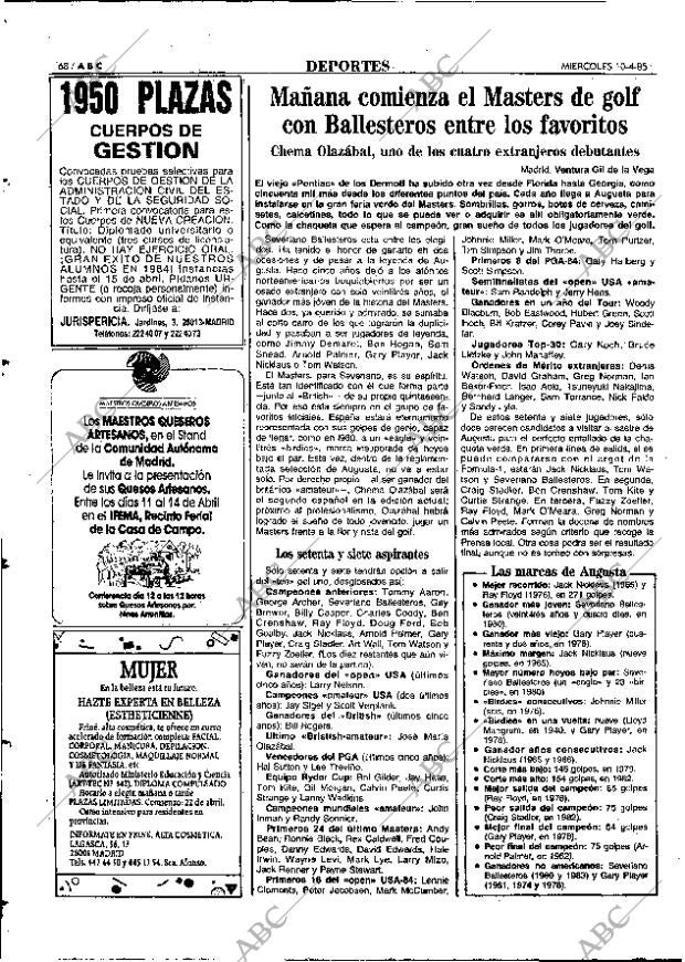 ABC MADRID 10-04-1985 página 68