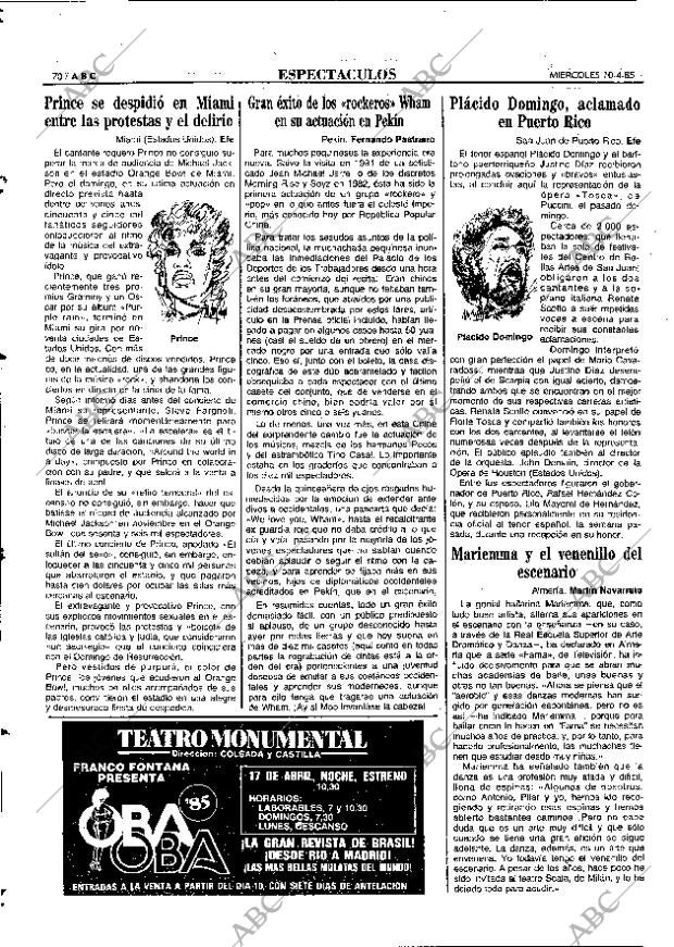 ABC MADRID 10-04-1985 página 70
