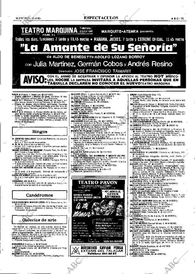 ABC MADRID 10-04-1985 página 75