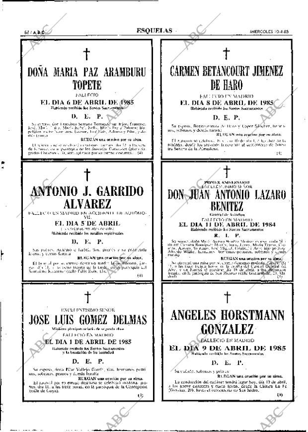 ABC MADRID 10-04-1985 página 88