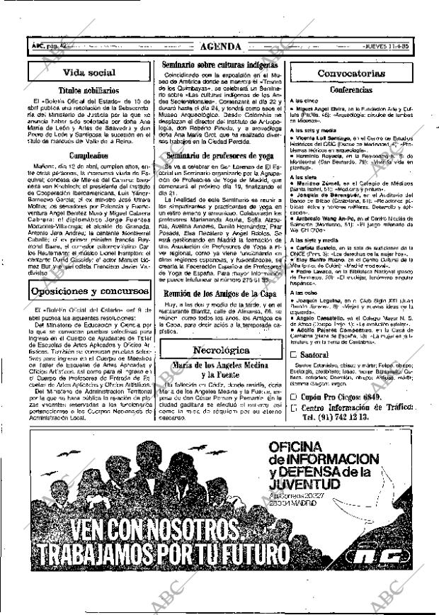 ABC MADRID 11-04-1985 página 42