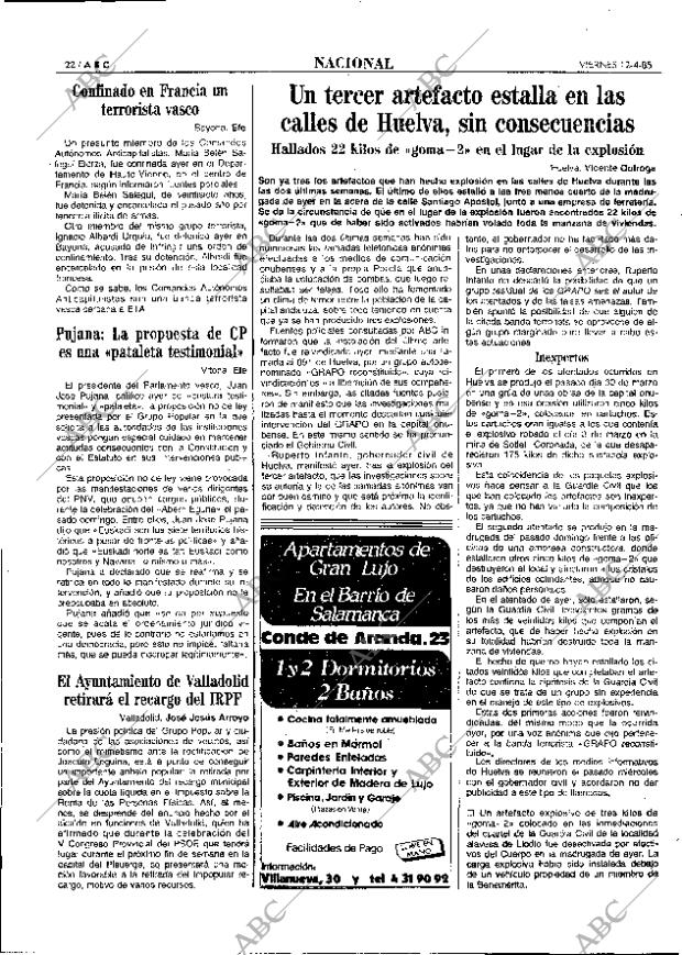 ABC MADRID 12-04-1985 página 22